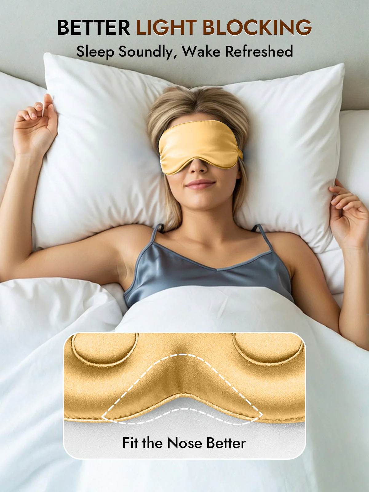 Pure Silk Eye Mask With Elastic Band - Image 38