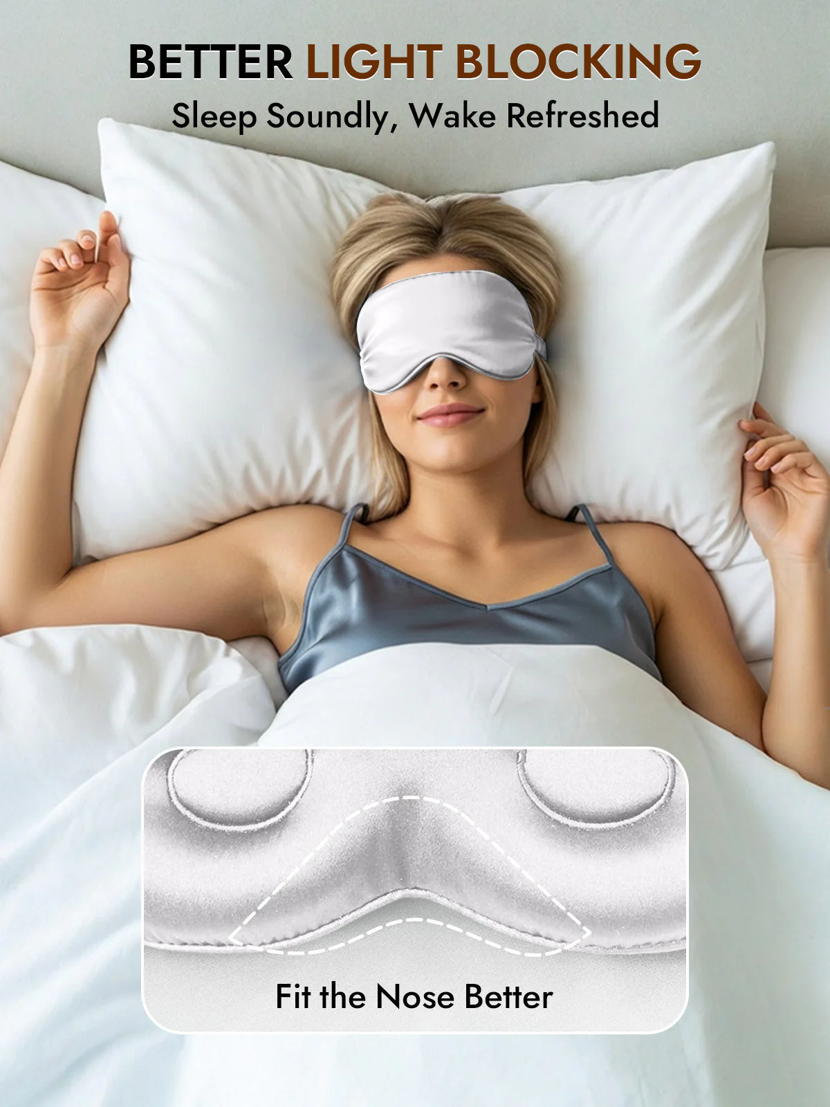 Pure Silk Eye Mask With Elastic Band - Image 45