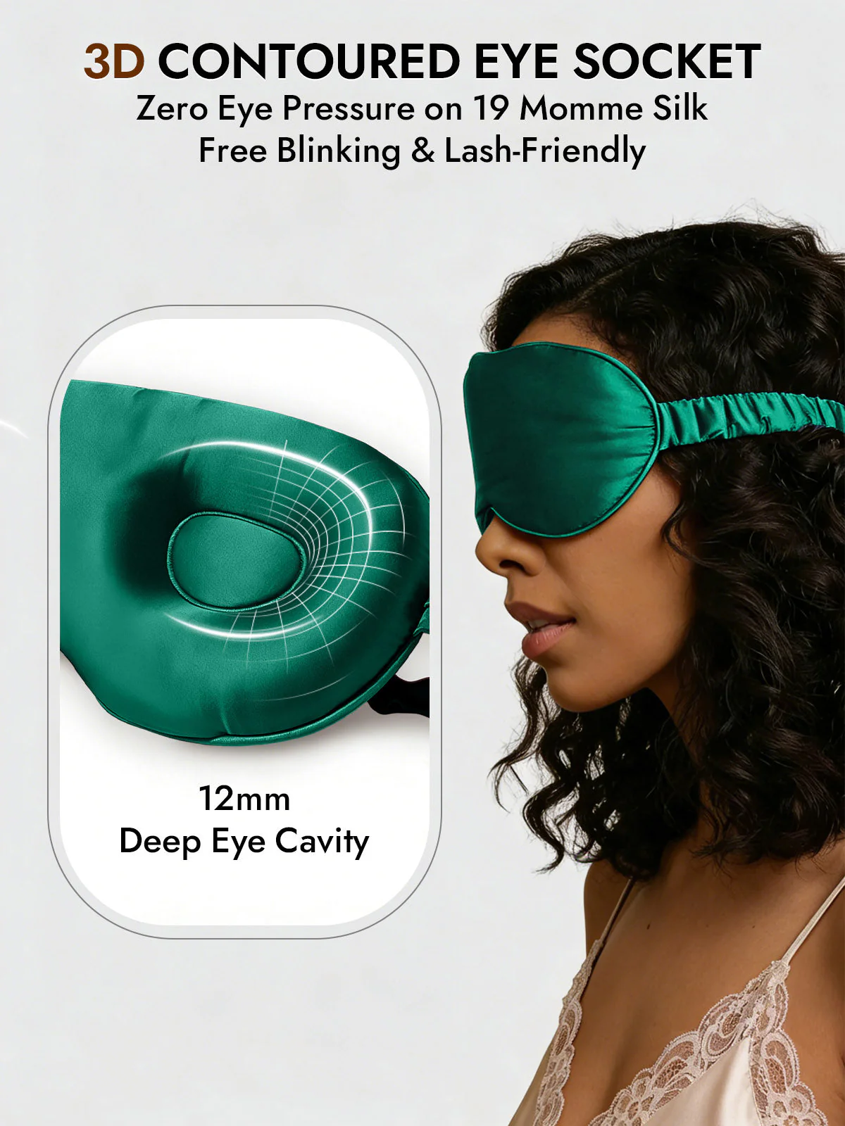 Pure Silk Eye Mask With Elastic Band - Image 53