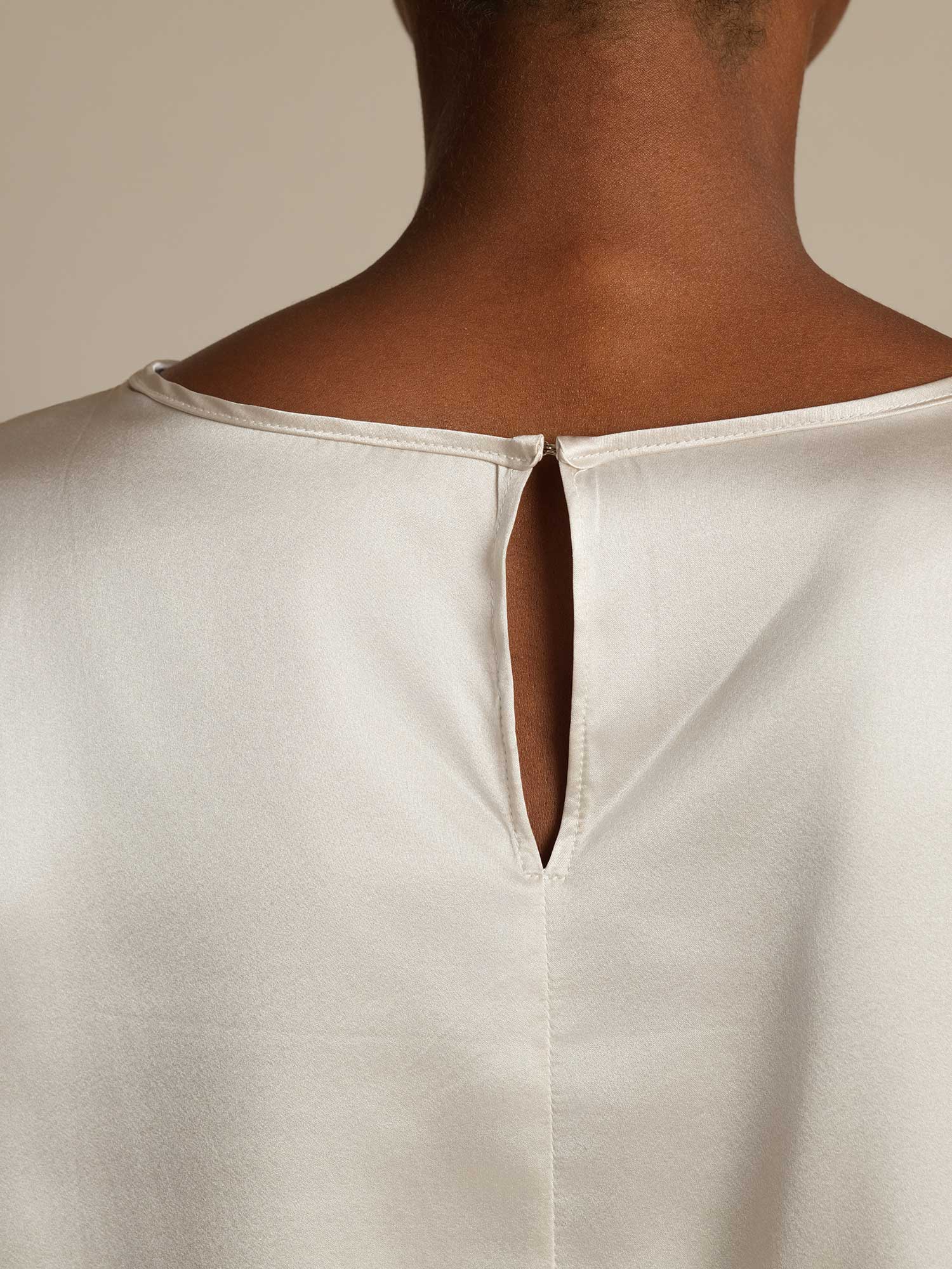 19Momme Silk Bell Sleeve Boat Neck Women's Top - Image 22