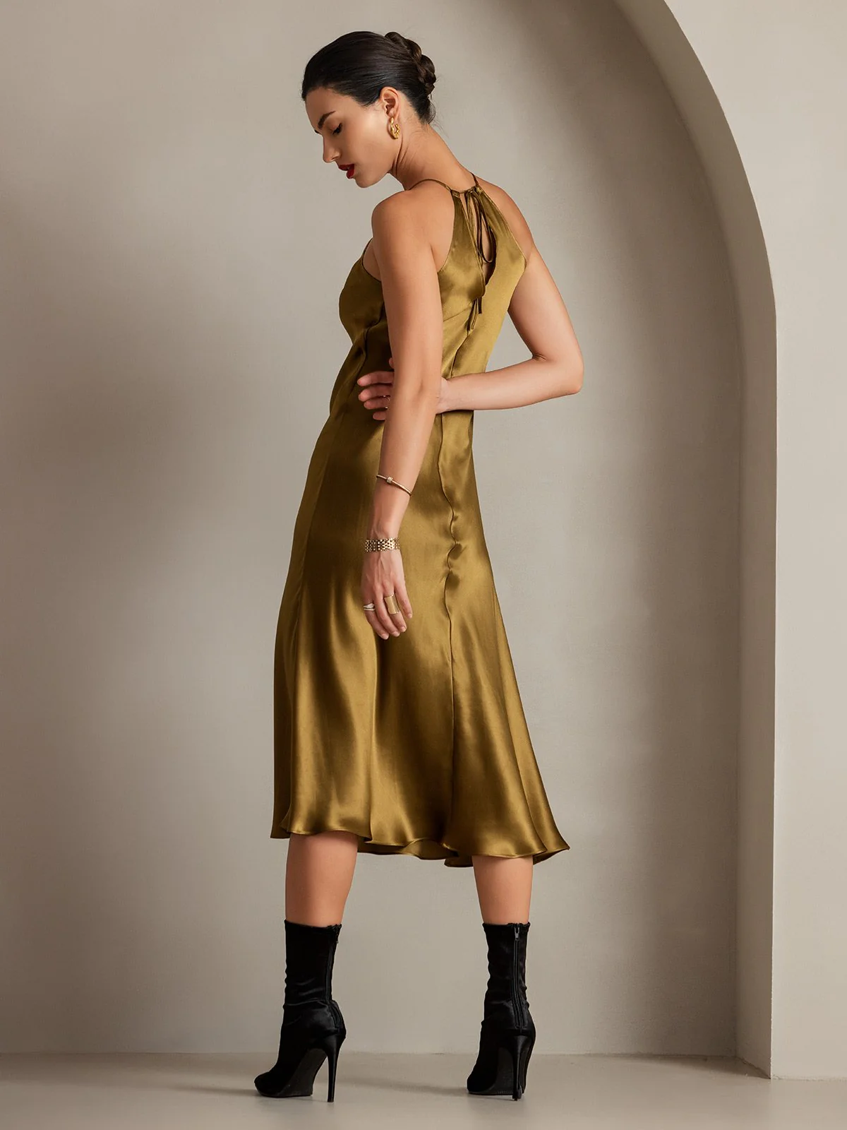 19Momme Silk Spaghetti straps Maxi Dress - Image 17