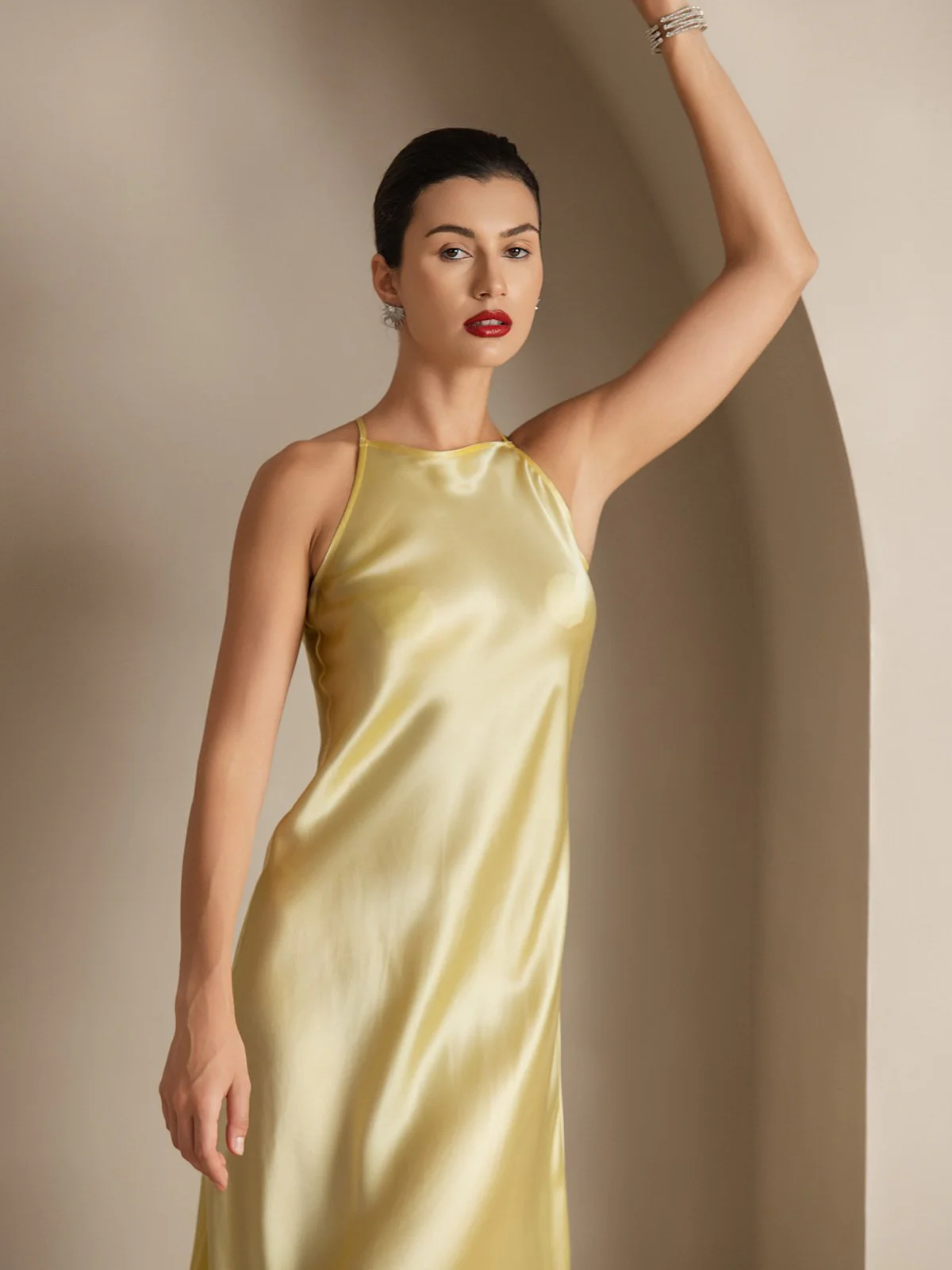 19Momme Silk Spaghetti straps Maxi Dress - Image 25