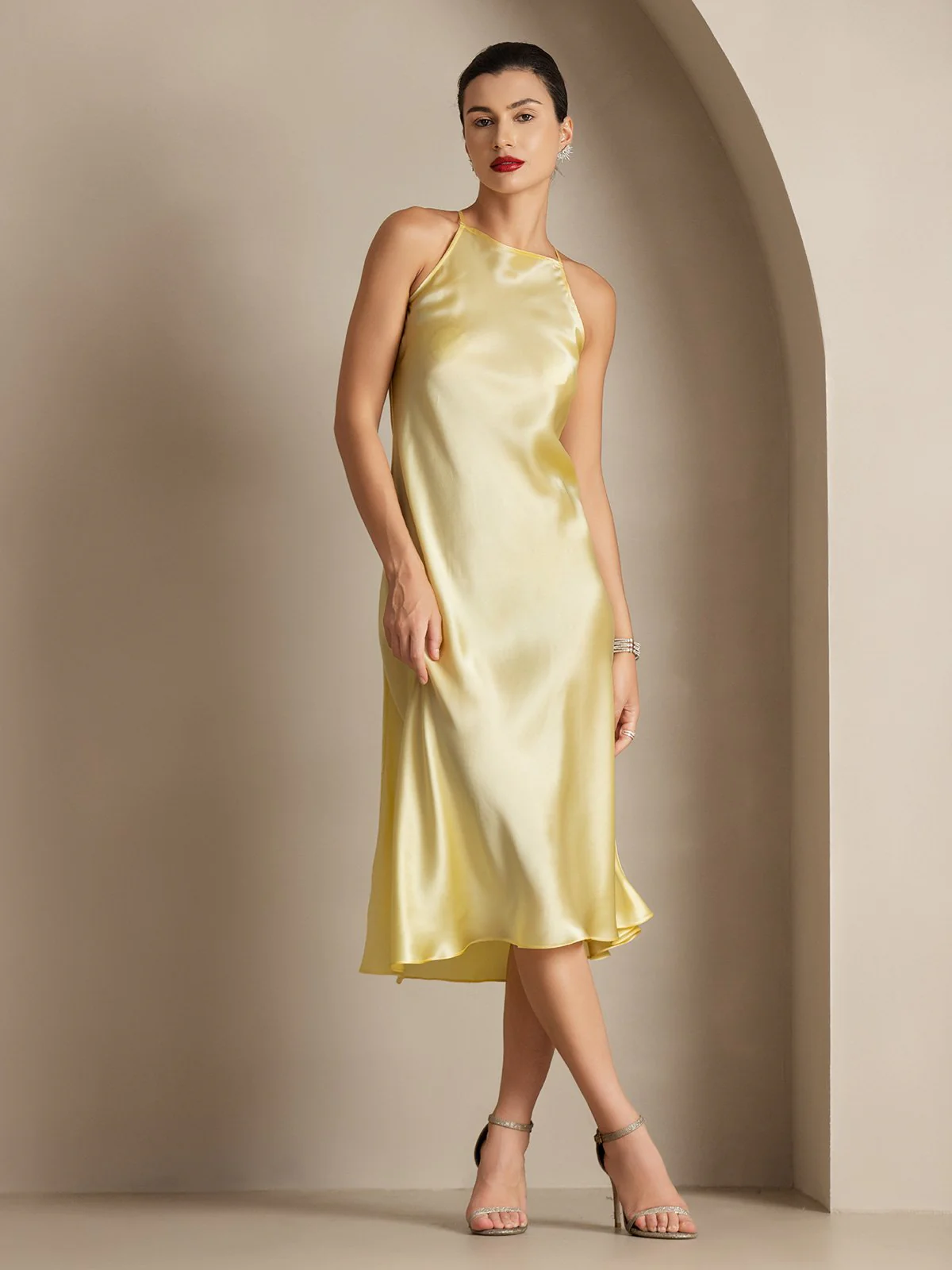 19Momme Silk Spaghetti straps Maxi Dress - Image 26