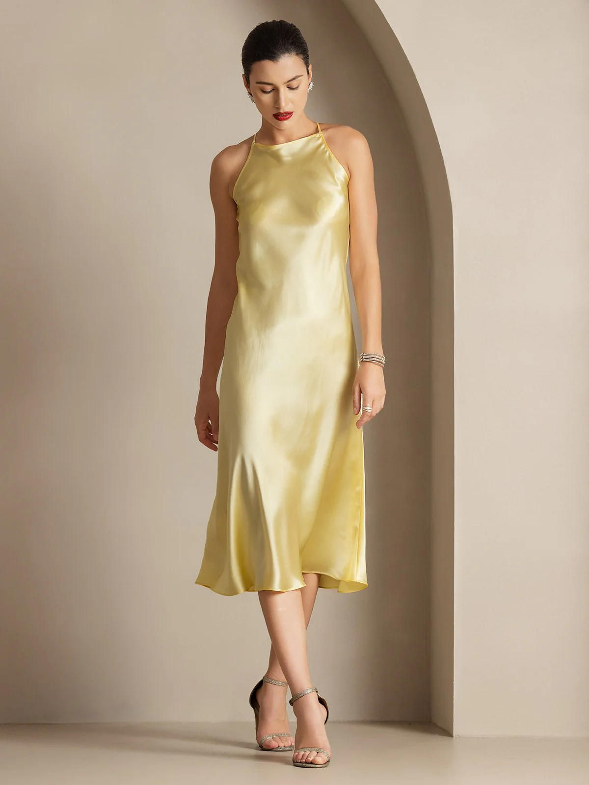 19Momme Silk Spaghetti straps Maxi Dress - Image 27