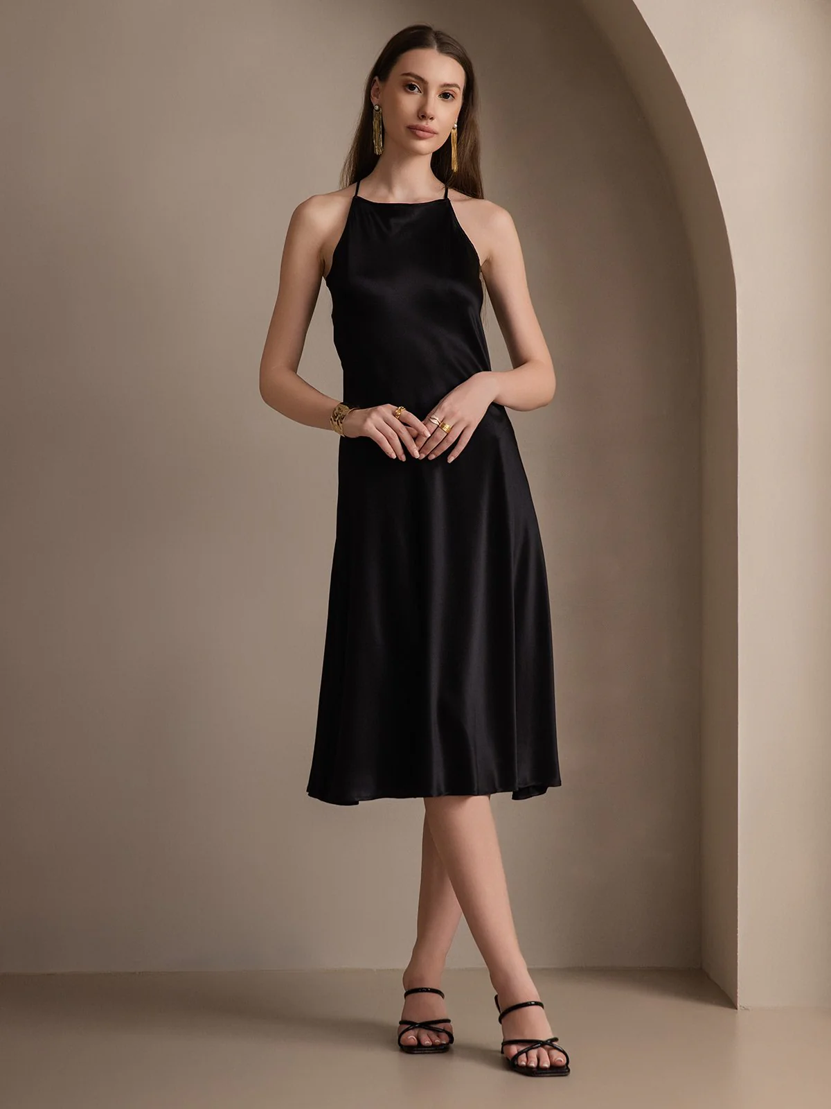 19Momme Silk Spaghetti straps Maxi Dress - Image 30