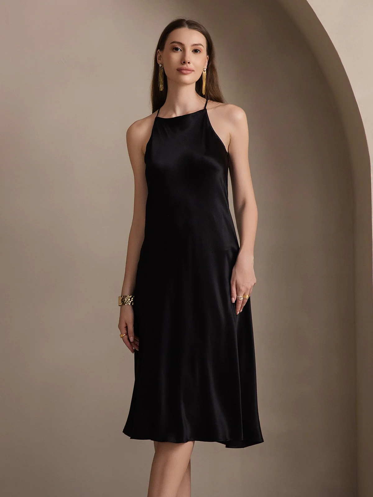 19Momme Silk Spaghetti straps Maxi Dress - Image 33