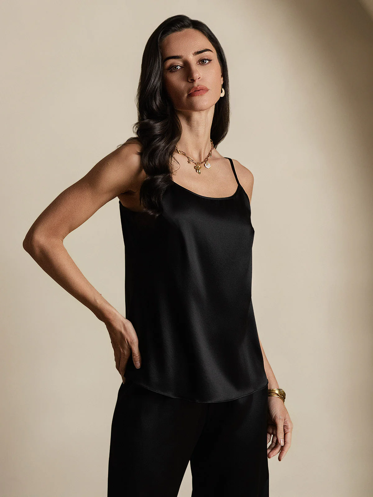 19Momme Silk Spaghetti Strap Camisoles - Image 13