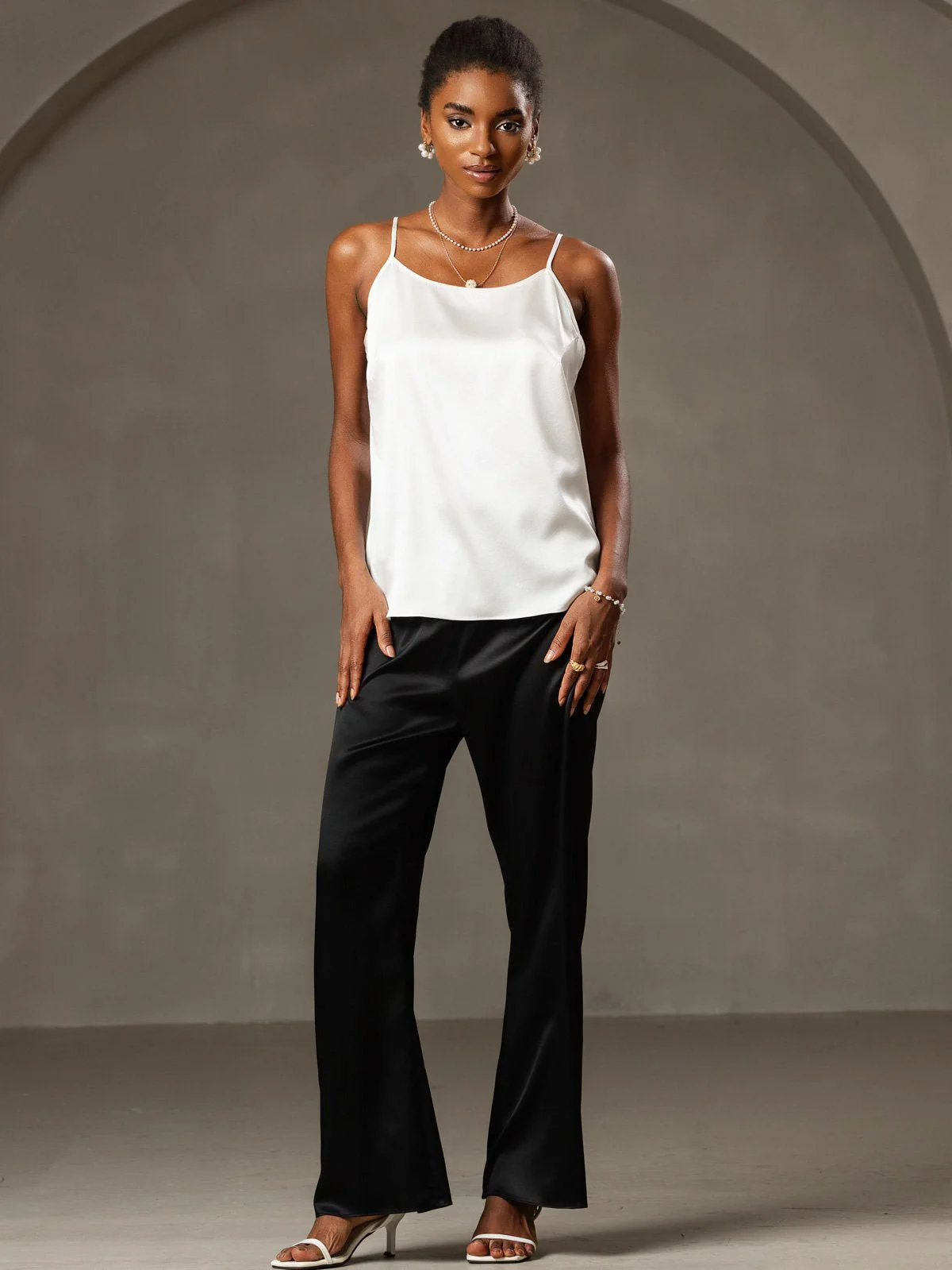 19Momme Silk Spaghetti Strap Camisoles - Image 18
