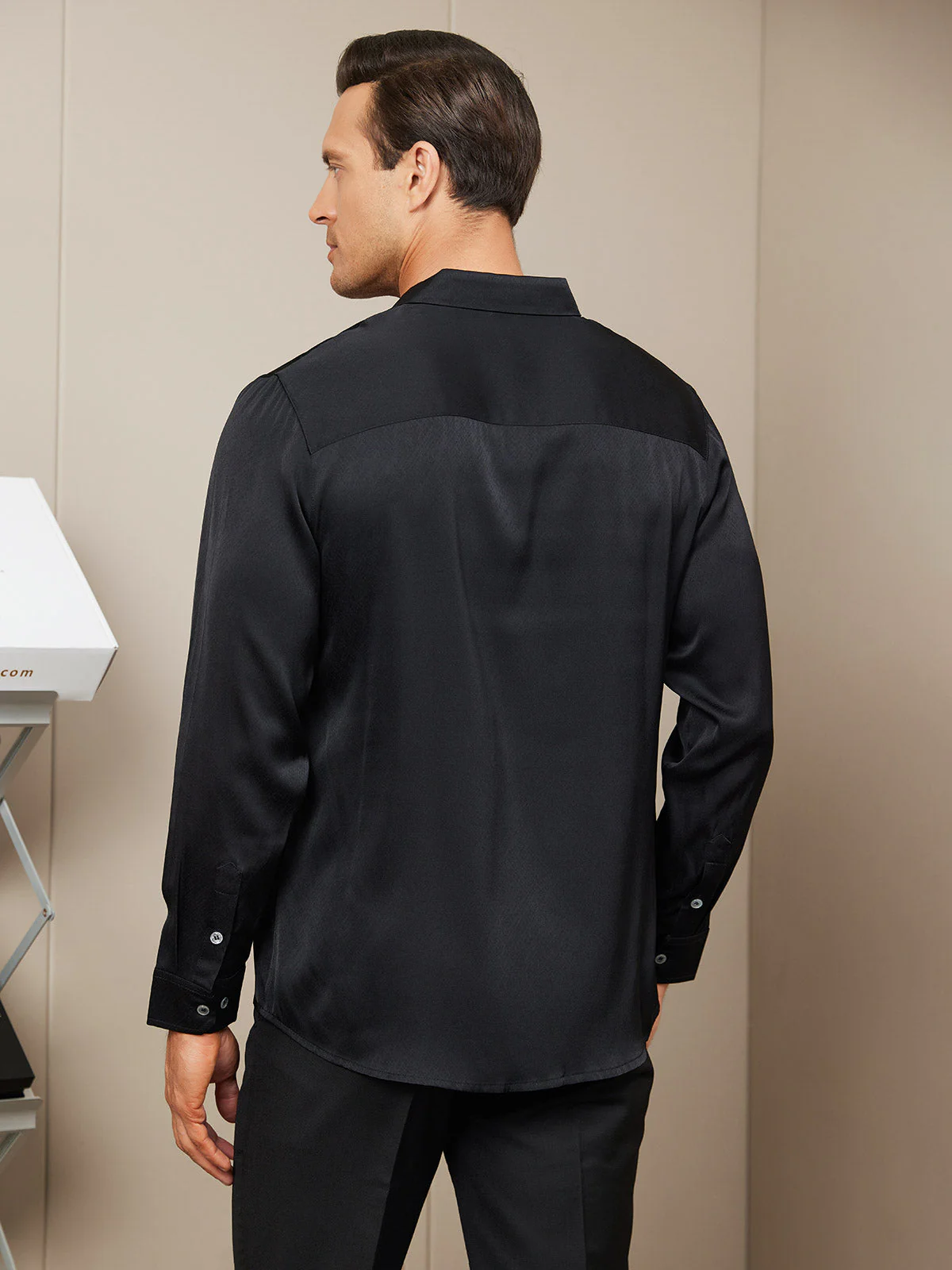Silk Mens shirt with Long Sleeves - Image 12