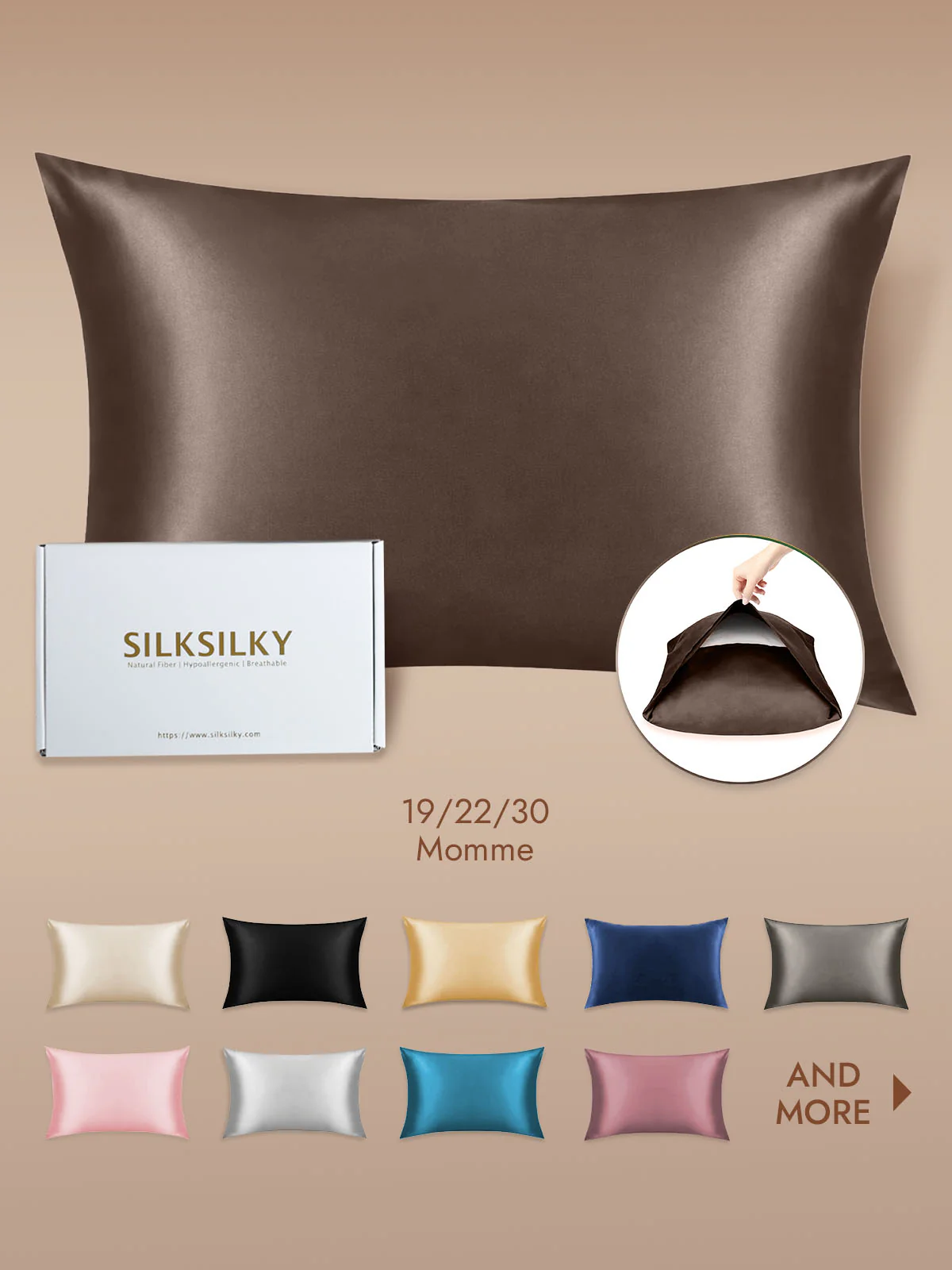 100% Mulberry Silk Pillowcase with Envelope Closure - Image 102