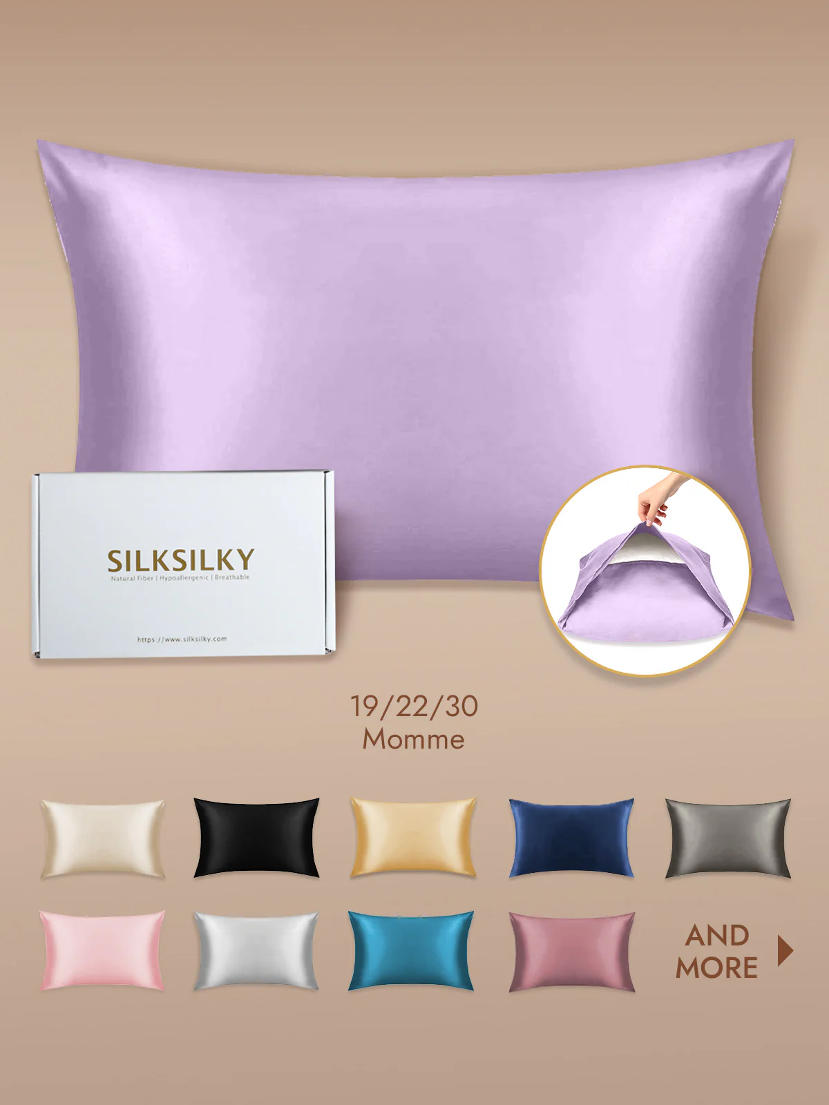 100% Mulberry Silk Pillowcase with Envelope Closure - Image 108