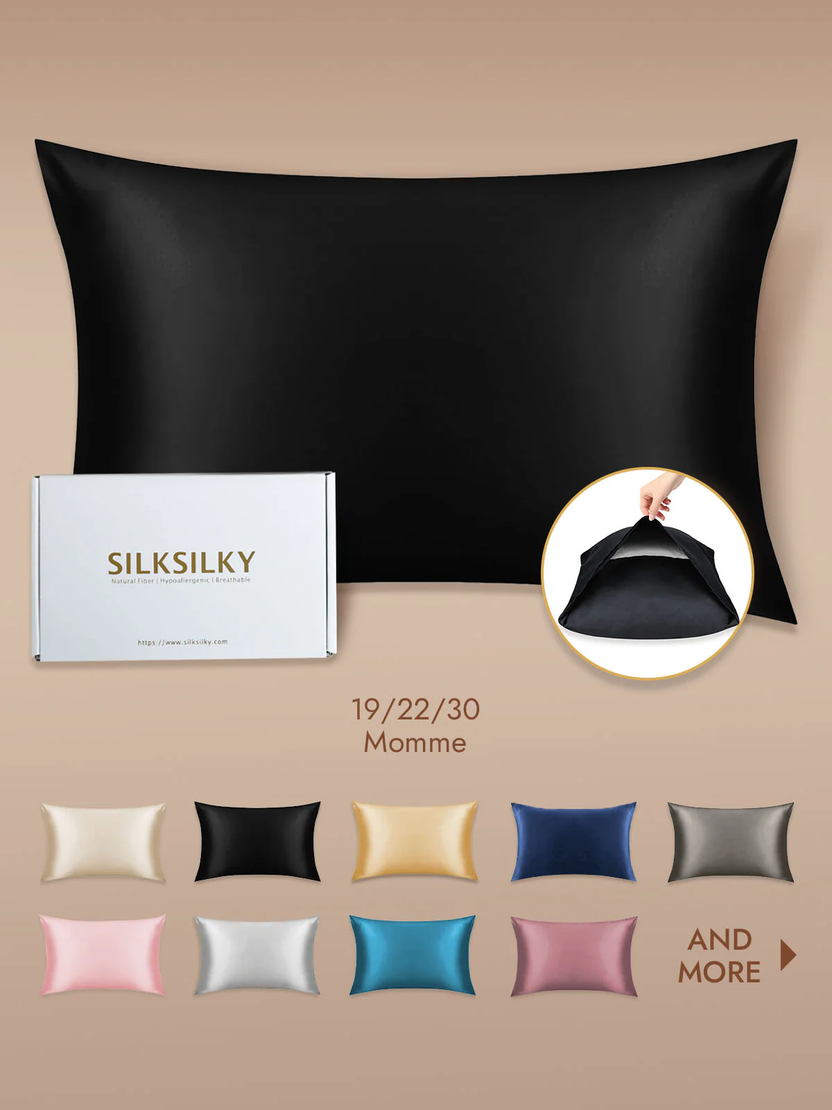 100% Mulberry Silk Pillowcase with Envelope Closure - Image 13