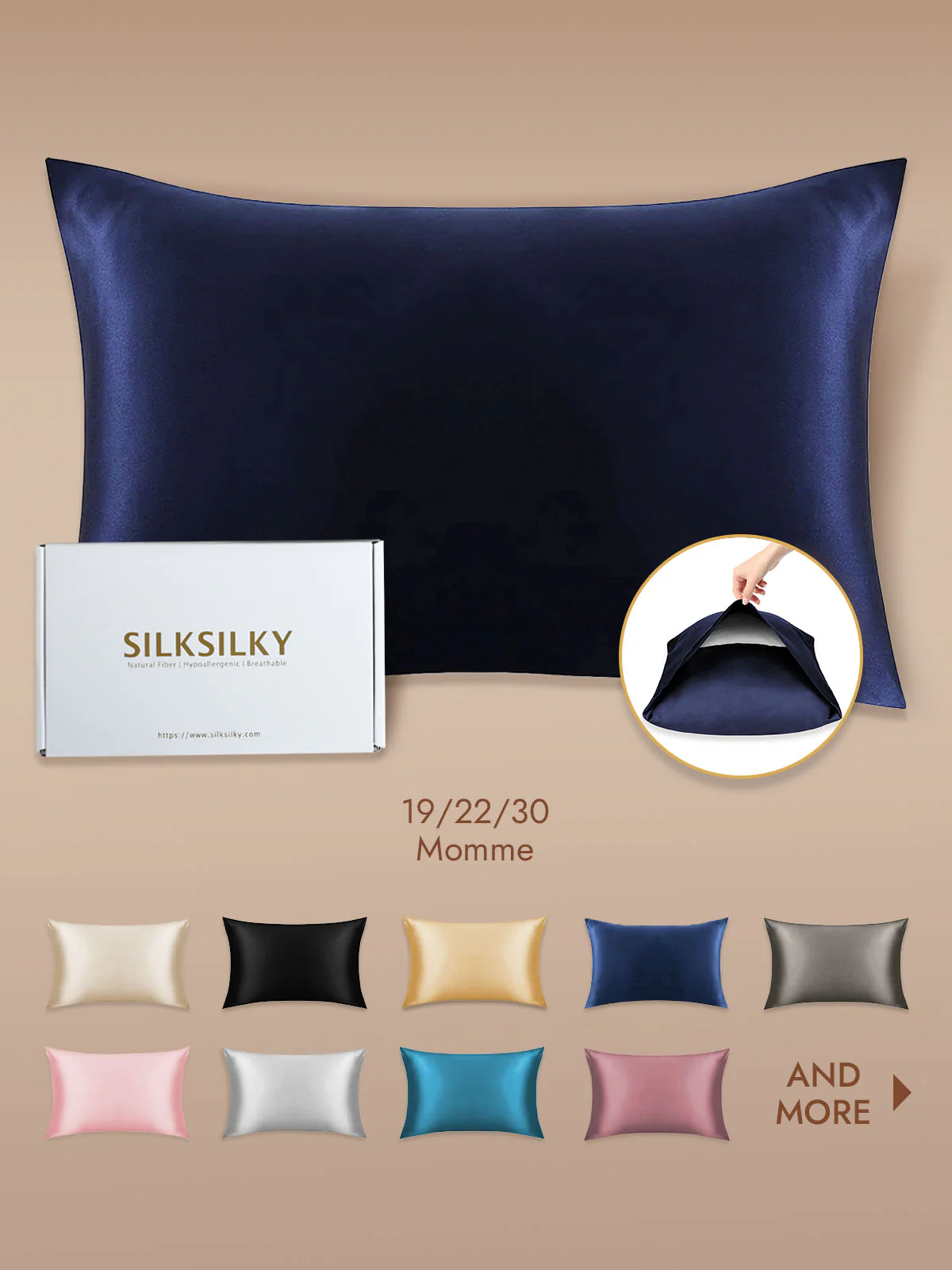100% Mulberry Silk Pillowcase with Envelope Closure - Image 18