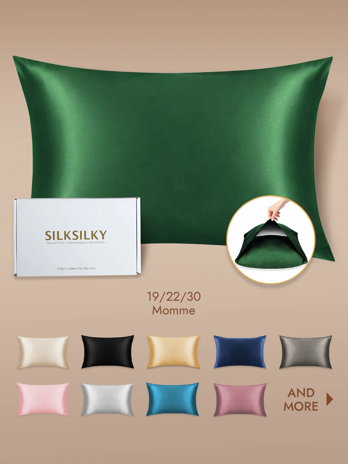 100% Mulberry Silk Pillowcase with Envelope Closure - Image 24