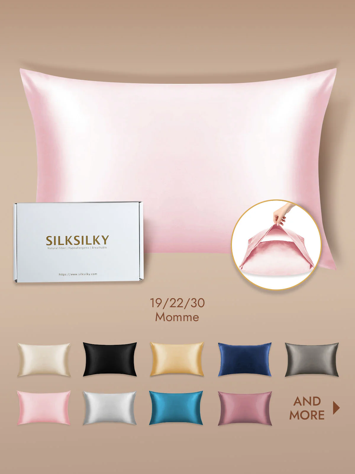 100% Mulberry Silk Pillowcase with Envelope Closure - Image 30