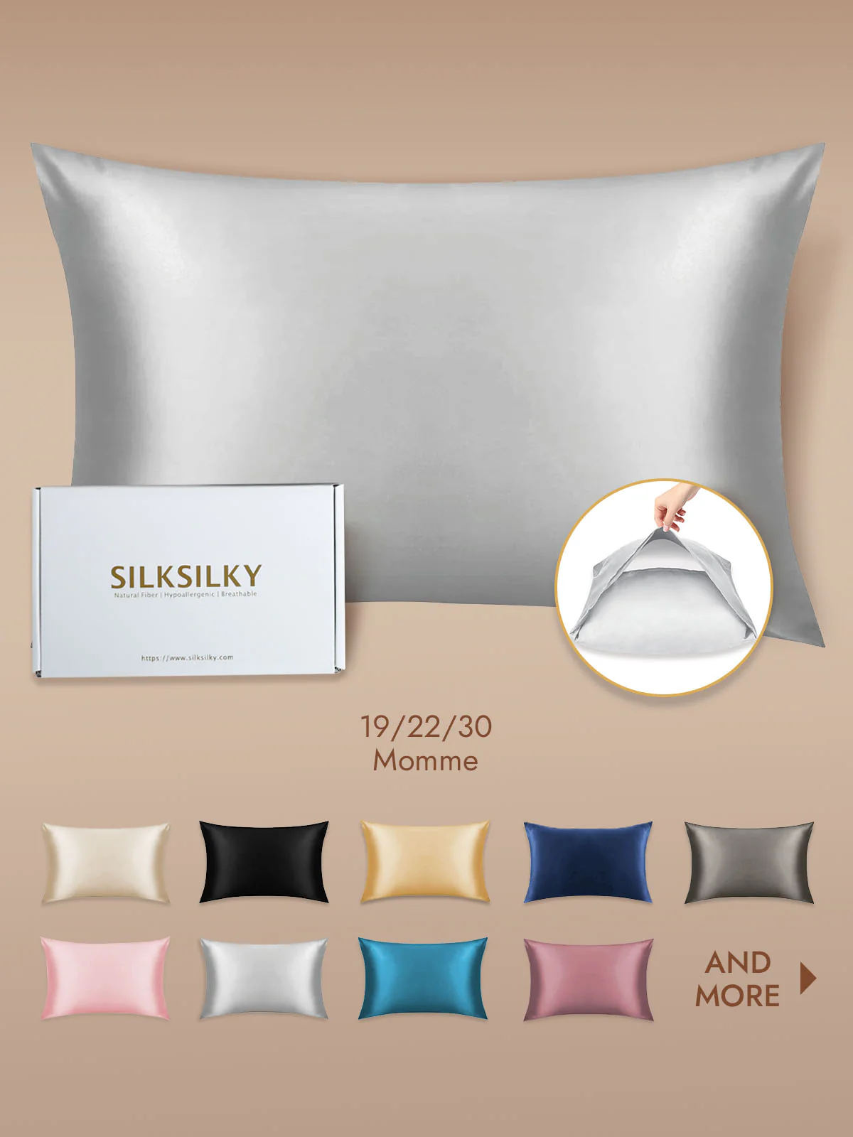 100% Mulberry Silk Pillowcase with Envelope Closure - Image 49