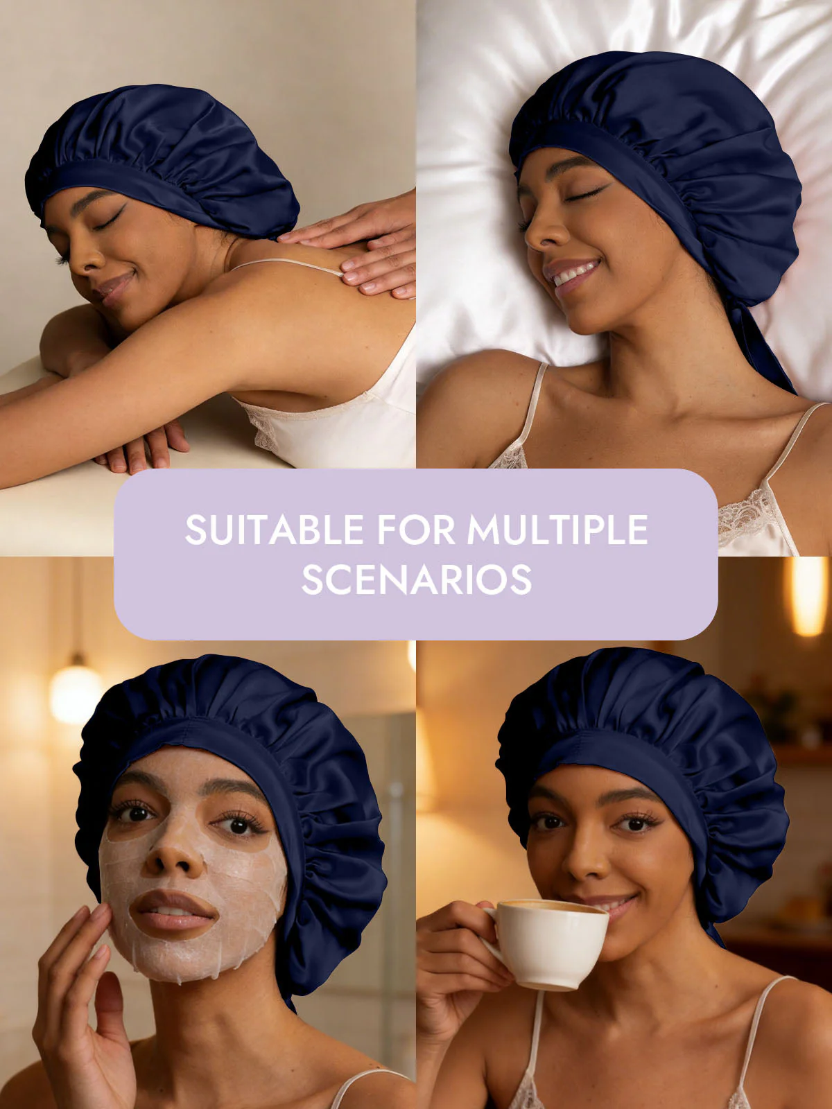 Women's 100% Mulberry Silk Bonnet with Long Ribbons - Image 20