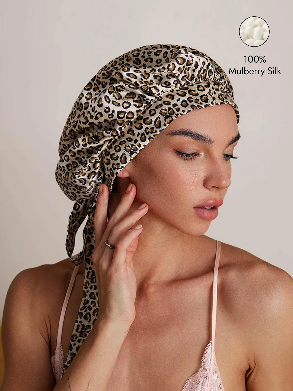Women's 100% Mulberry Silk Bonnet with Long Ribbons - Image 29