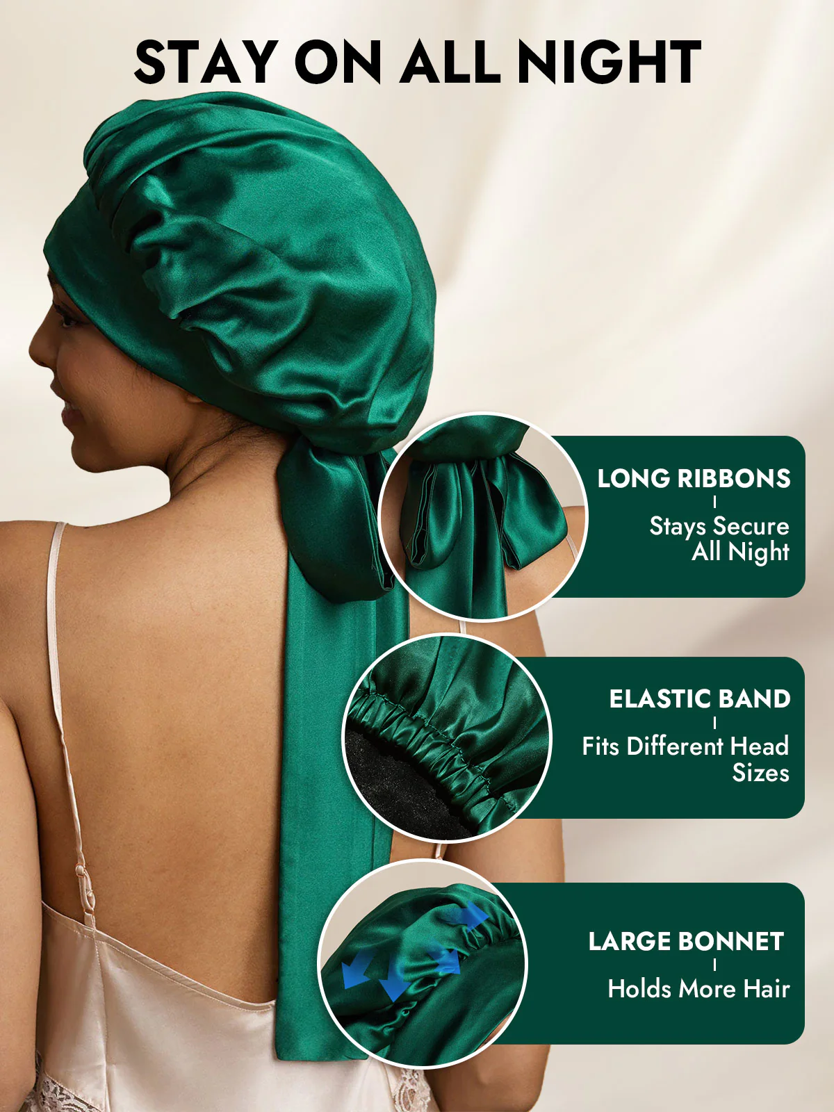 Women's Silk Casual Bonnet with Long Ribbons (Two-tone and Double-sided) - Image 10