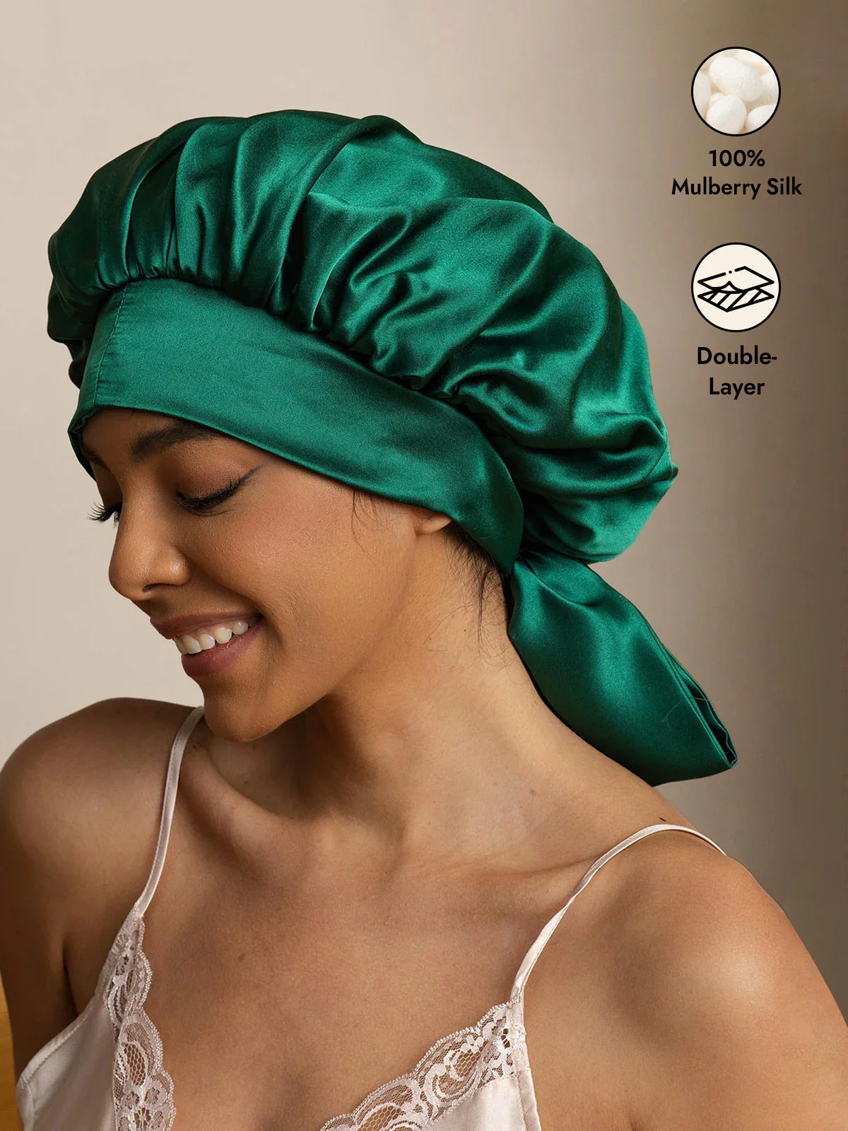 Women's Silk Casual Bonnet with Long Ribbons (Two-tone and Double-sided) - Image 8